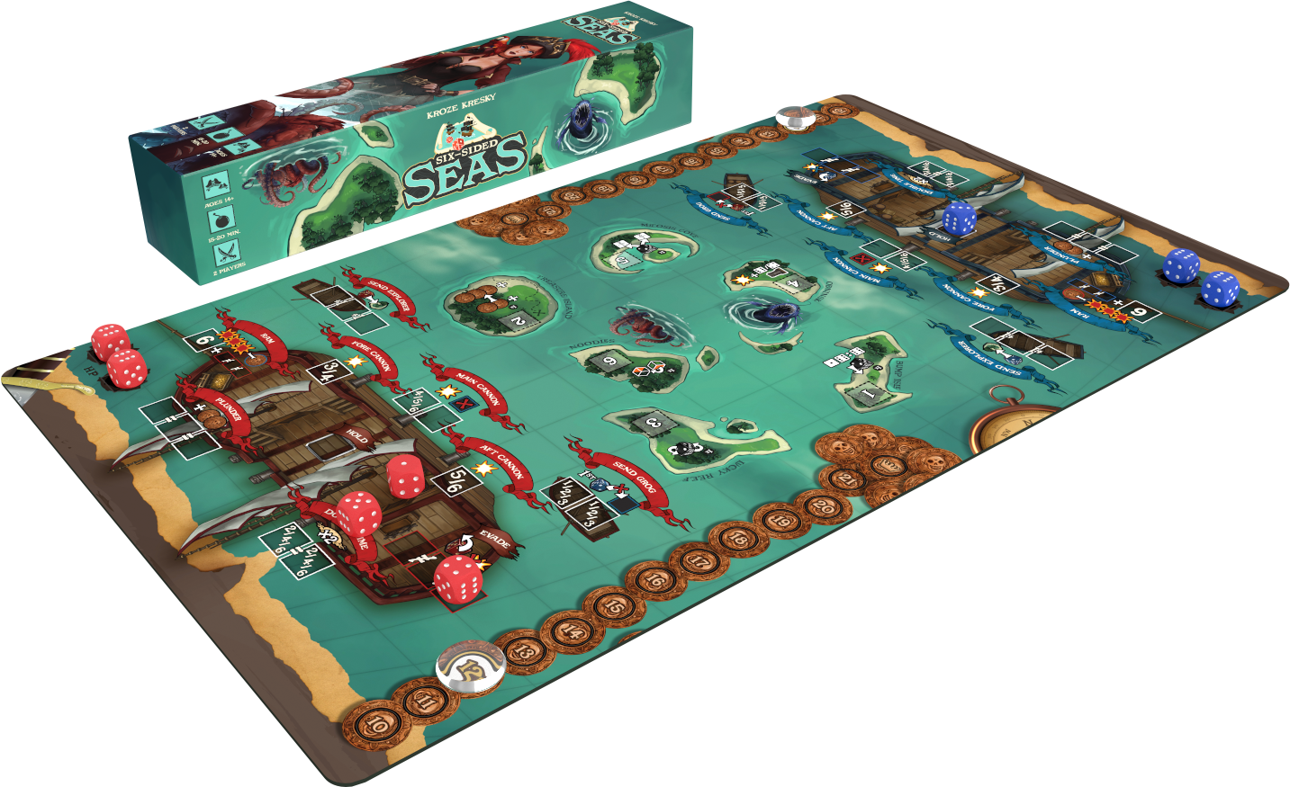Six-Sided Seas Four Player Bundle